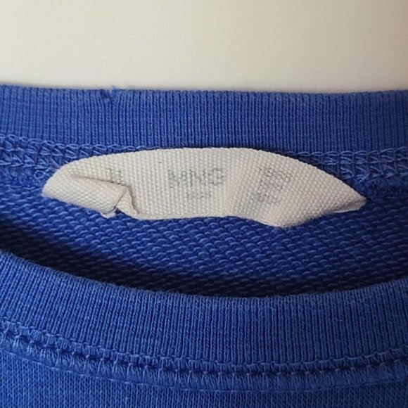 Mango‎ Kids Printed Cotton Sweatshirt Blue 11 12 - Picture 4 of 5